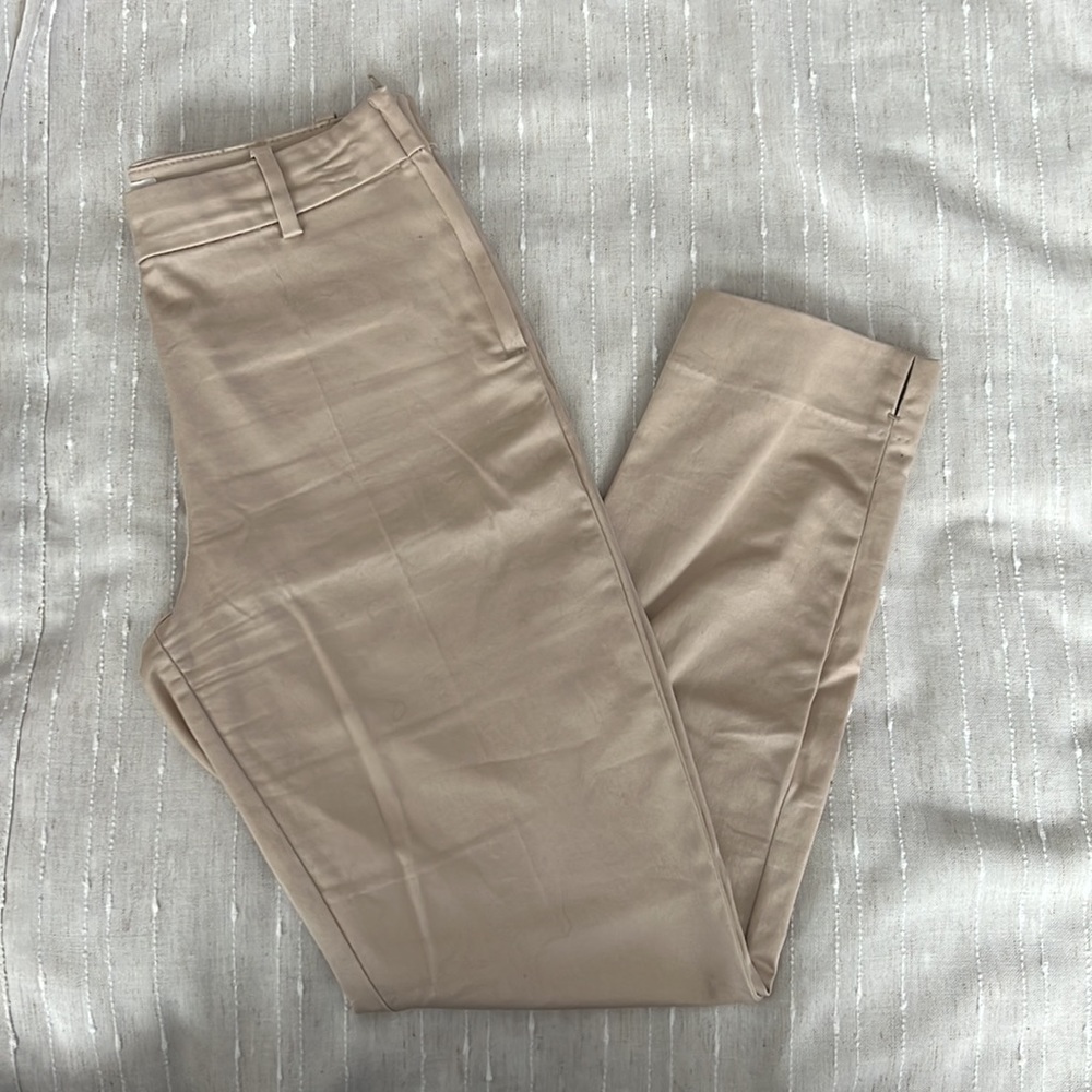 H&M Cropped Capri Skinny Khaki Dress Pants